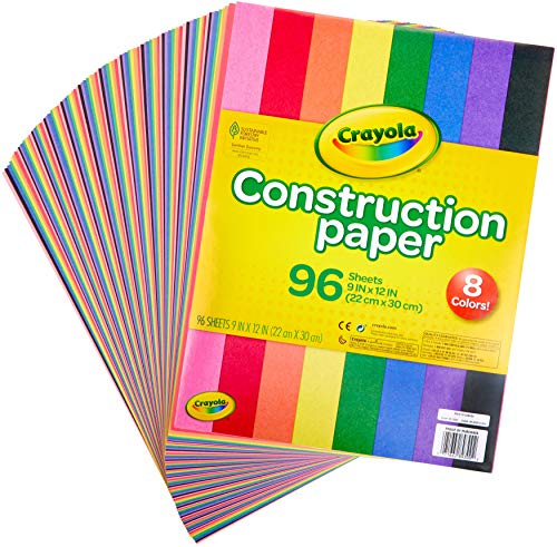 Crayola Bulk Buy Construction Paper Pad 9 inch x 12-96 Sheets Pack (6-Pack)