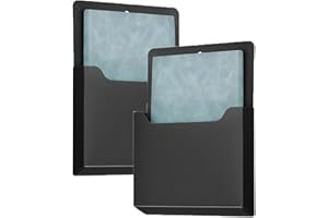 YITOBICI Porte-documents magnétique, porte-stylo magnétique, avec aimant puissant, porte-documents magnétique, porte-documents, rangement de fournitures de bureau, porte-courrier, noir, 23 x 17,8 cm, 22 pièces