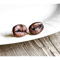 Kaffeebohnen Ohrstecker