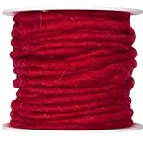 10m Wollschnur mit Juteseele Wollband Wolle Dekowolle Filzkordel D ca. 5mm, Farbe:creme - 3