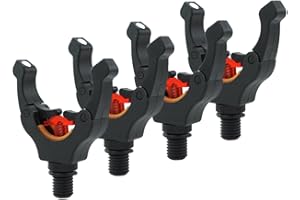 Hirisi Tackle Porte-Canne à pêche - Idéal pour la pêche de la Carpe - pour Rod-pod - Fermeture aimantée pour Supporter la Canne - Lot de 4 pièces