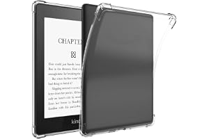 T Tersely Clear Silicone Case for Kindle Paperwhite 11th Gen 6.8" | Shockproof Corner Protection, Ultra Thin Lightweight Design, Fits Signature Edition, Transparent Crystal Clear