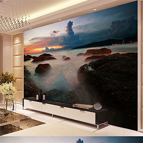 Preisvergleich Produktbild BZDHWWH Große Kundenspezifische Tapetenmeeresonnenaufgangglühen Herrliche Küstensteinwandbild-Hintergrundwand Harry Potter-Bettwäsche,50cm (H) x 70cm (W)
