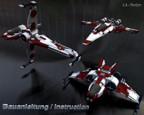 CUSTOM Bauanl. Republic FighterTM out of LEGO bricks for Star Wars. 7676, 9497, 7964, 8039, 10195