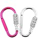 Yongse 3-Digit Climbing Carabiner Resettable Combination Padlock Travel Luggage Suitcase Bike Bicycle Lock Keychain Carabiner Clip