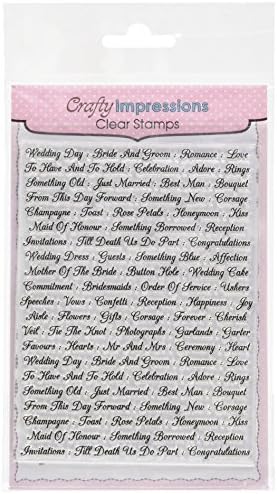 Crafty Impressions A6 Sue Dix Wedding Background Stamp