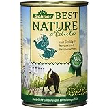 Dehner Best Nature Katzenfutter Adult Geflügelherzen und Kaninchen, 6 x 400 g