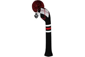 Scott Edward Knit Woods Couvre-Club de Golf pour Clubs de Golf, 1 pièce, Convient aux allées, avec étiquette rotative numérotée