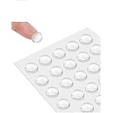 Yenigeldi 32 Adet Şeffaf Silikon Dolap Kapı Duvar Stoper Tampon Koruyucu,A&ccedil;ık Beyaz 18087776654342234
