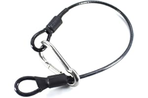KAMTHING Waist Tape Holder Lanyard for Gaffers Tape Steel Carabiner Clip Hanging Rope for Photography Film Stage Television Production Carrying Tool (Black)