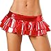 Produktbild Malloom® Frauen Sexy Dessous Metallic Pyjamas Clubwear Leder Performance Minirock Lackleder Doppel Rock Minirock sexy Dessous (one size, rot)