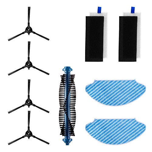 Bagotte Kit di Accessori per Robot Aspirapolvere I7 (4 x spazzolino laterale, 2 x filtro HEPA, 2 x panno mop, 1 x spazzola di rotolamento)