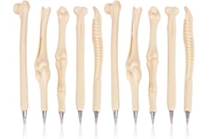 KKTICK 10 Stück Neuheit Knochen Kugelschreiber, 0,5mm Blau/Schwarz Tinte Neuheit Knochen Design Ballpiont, Neuheit Finger Knochenstifte, für Krankenschwester Doktor Künstler Büro Briefpapier Geschenk