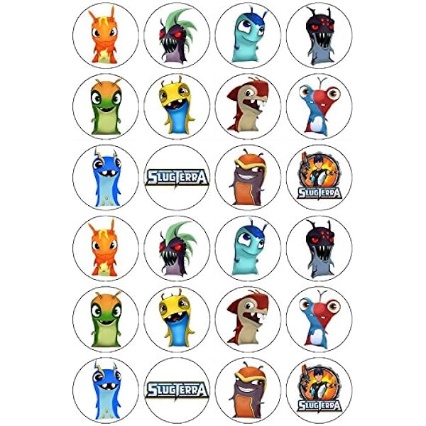 Cakethat Slugterra Lot De 24 Decorations Comestibles Pour Gateau Amazon Fr Epicerie