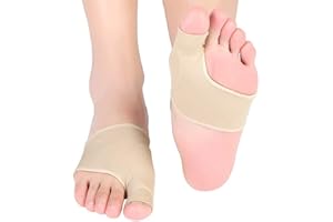 FEIFANSHOP Ortheses Hallux Valgus Separateur, Correcteur d'oignon avec Manchon Coussinet de Gel Coussins Protecteur Chaussures Orthopédique d'oignon de coussins pour le Soulagement de la Douleur, 1 Paire