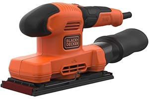 BLACK+DECKER 240 V Finishing Sander Power Tool 1/3 Sheet with 2mm Orbit Diameter, BEW220-GB