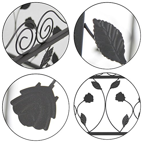 1PLUS Rankgitter Beetzaun Rankzaun Rankhilfen , 4 Zaunelemente Set, 4 x 57,5 x 46 x 1,4 cm, in verschoiedenen Varianten (Poulsen) - 3