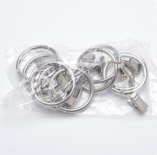 Musuntas 30 Stk. 30mm Durchmesser Mehrzweck Vorhang Clip Gardinenstange Gardinenringe Vorhangringe mit Clips - 5