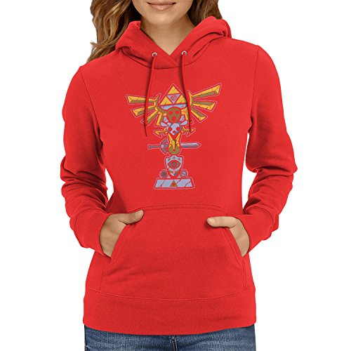 Preisvergleich Produktbild TEXLAB - Triforce Totem - Damen Kapuzenpullover, Größe M, rot