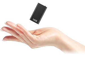 Registratore Vocale Portatile H+Y fino a 192 ore, 16GB Micro Registratore con Attivazione Vocale, Ricaricabile USB e funzioni MP3 Ideale per Conferenze, Riunioni, Interviste, Discorsi