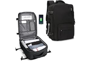 SZLX Easyjet Handgepäck 45x36x20 Rucksack Ryanair 40x20x25 Untersessen Carry-Ons Frauen Flugzeug Männer Reisen Rucksack Kabinengröße Laptop Rucksack mit Ladungshafen Schuhfach