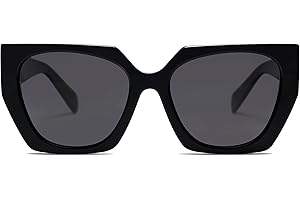 SOJOS Occhi Di Gatto Occhiali Da Sole Per Donna Grandi Retrò Vintage Quadrati Protezione UV Occhiali SJ2205