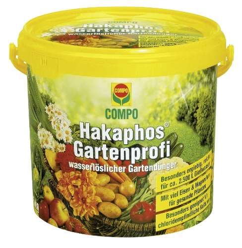 COMPO Hakaphos®-Gartenprofi, minaeralischer, wasserlöslicher Volldüngermit Spurennährstoffen, 5 kg