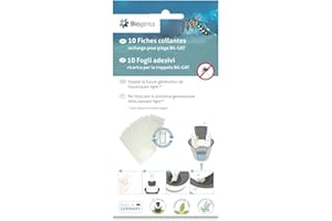 BIOGENTS Pack De 10 Recharges Fiches Collantes | Sticky Cards | pour Le Piège Extérieur Anti Moustiques & Moustiques Tigres BG-GAT2 | Attrape Tous Les Moustiques