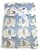 Set of 2 Luxury Soft Fleece Baby Blankets by First Steps, Pink, Blue or Cream. Ideal Newborn Baby Gift Perfect For Twins (Blue Elephants & Polka Dots)