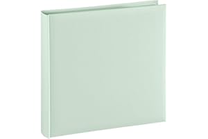 ‎HAMA Hama Fotoalbum Jumbo 30x30 cm (Fotobuch mit 80 weißen Seiten, Album für 320 Fotos zum Selbstgestalten und Einkleben) grün pastell