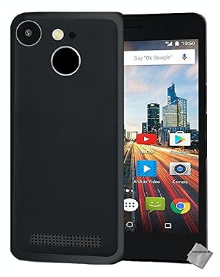 htdmobiles Housse etui coque silicone gel fine pour Archos 50F Helium + film ecran - NOIR