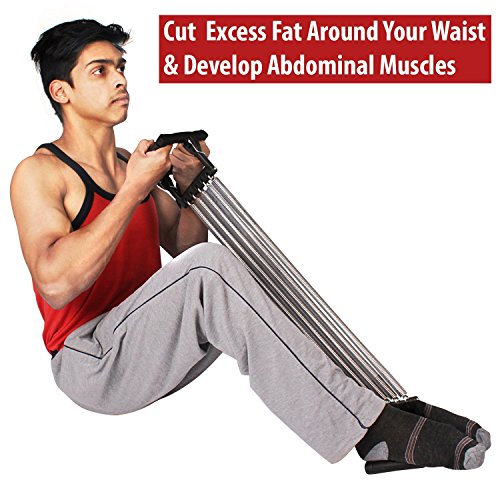 FITSY® 2-in-1 Tummy Trimmer Abs Exercise Equipment with Chest Expander