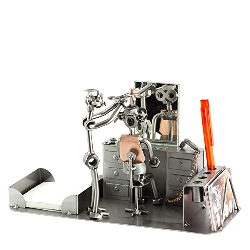 Steelman24 I Organizador De Sobremesa Peluquero I Made in Germany I Idea para Regalo I Figura de metalo