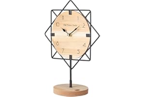 Adda Home Reloj de sobremesa, Metal/Madera, 23X12X32 CM