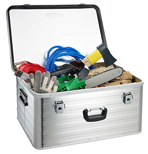 Enders Alubox 80 Liter + Schloss Set, hochwertig verarbeitet, mit Moosgummidichtung, Alukiste flexibel verwendbar als Transportbox und Lagerbox – Alukoffer Lagerkisten Metallkiste Metallbox Aluboxen Alukisten - 3