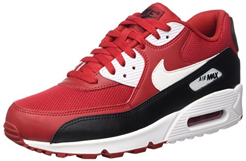 Vente France Nike Air Max 90 Essential, Baskets Basses Homme, Rouge (Gym Red/White/Black/White), 45 EU