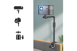 AiFeelife Support de projecteur à pince en C - Support de projecteur réglable - Support de lit - Montage sur table - Pour XGIMI Xiaomi Mère Dangbei - Capacité de charge : environ 5 kg