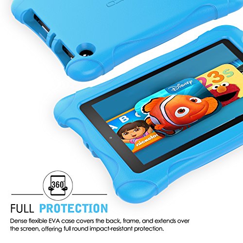 MoKo Fire 7 2015 Hülle – Superleicht EVA Stoßfest Kinderfreundlich Kinder Schutzhülle für Amazon Fire 7.0 Zoll (5. Generation – 2015 Modell), Blau - 4