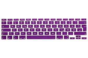‎SYSTEM-S System-S Silikon Tastaturschutz Tastaturabdeckung QWERTZ Deutsche Tastatur Abdeckung Schutz für MacBook Pro 13" 15" 17" iMac MacBook Air 13" in Lila