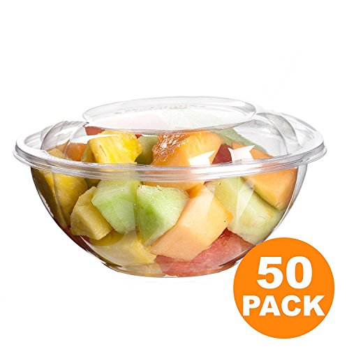 Buy Salad ToGo Clear Plastic Food Container s 500ml (50 Pack) 14cm Diameter x 6cm Depth