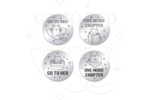 PH PandaHall 2 monedas divertidas de destino para decidir ir a la cama, moneda de desafío de un capítulo más, moneda de doble cara, moneda de decisión para amantes de los juegos, adolescentes,