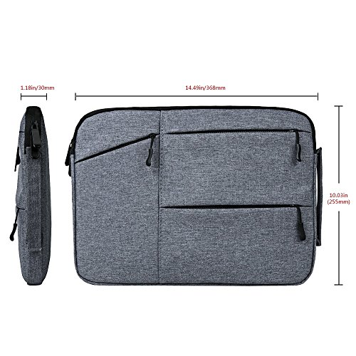 iCasso Schützend Weich Handtasche Tragetasche Notebooktasche Laptop sleeve Einfachen Stil Hülle für Laptop / Dell / Surface / MacBook, Notebook und Tablet / Lenovo / Samsung (11-13.3 Zoll,Grau) - 2