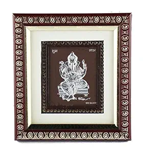 Hem Jewels 999 Pure Silver Ganesh Frame for Gift and Home D