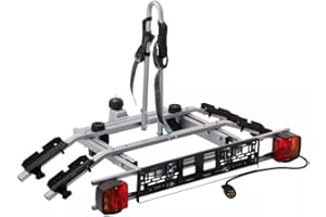 WHEELS N BITS New WheelsNBits® Model Towbar Mounted Tilting 2 Bike Rack up to Four Cycle Carrier 4x4 take up to 45KG So you can fit Adults Bicycles Kids Electric Bikes will Fit most Standard 50mm ISO , Swan Neck , Removable & Electric Tow bars