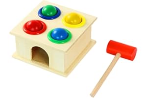 STOBOK Wooden Hamster Game Toy Hammering Ball Hammer Box Children Early Learning Toy