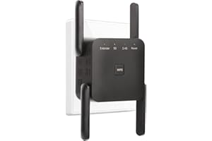 AENXWA WLAN Repeater WLAN Verstärker 1200Mbit/s Dualband 2,4GHz+5GHz WiFi Booster mit Repeater/Router/Access Point Modus,4 Antenne,Einfache Einrichtung,WiFi Range Extender Mit LAN/WAN Port