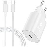 iPhone Schnellladegerät,25W USB C Ladegerät mit iPhone Ladekabel 2M Original,Type C ladestecker,Power Adapter Netzteil mit 6f