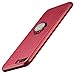 Price comparison product image XUNDD iPhone 7 Plus Case,iPhone 8 Plus Case, Surface PU Case+TPU Bumper with Stand,Finger Ring Holder Support Car Magnetic Holder Cover for iPhone 7/8 Plus Red