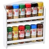 Kesper Gew&uuml;rzregal, 12er, FSC, wei&szlig; gebeizt, 28 x 6 x 30 cm