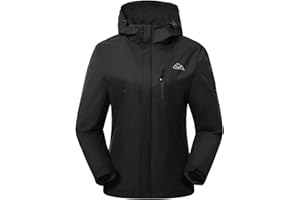 YSENTO Damen Regenjacke Wasserdicht Atmungsaktiv Outdoorjacke Leichte Übergangsjacke Windbreaker mit Kapuze